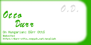 otto durr business card
